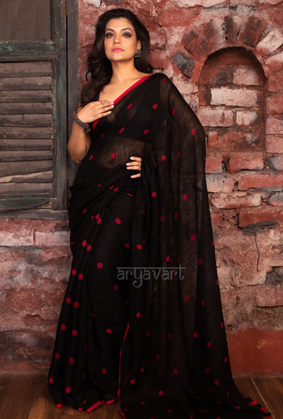 Buy Black & Multi Color Avena Floral Ari Embroidered Saree With Unstitched  Blouse Online - RI.Ritu Kumar India Store View