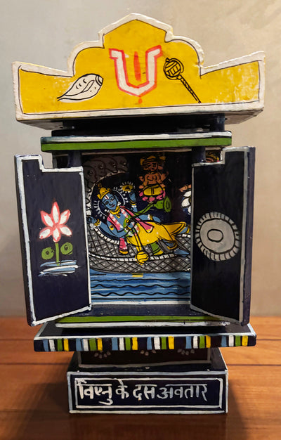 A Stunning Art piece of - Vishnu's 10 Avatar Handcrafted Story Telling Box