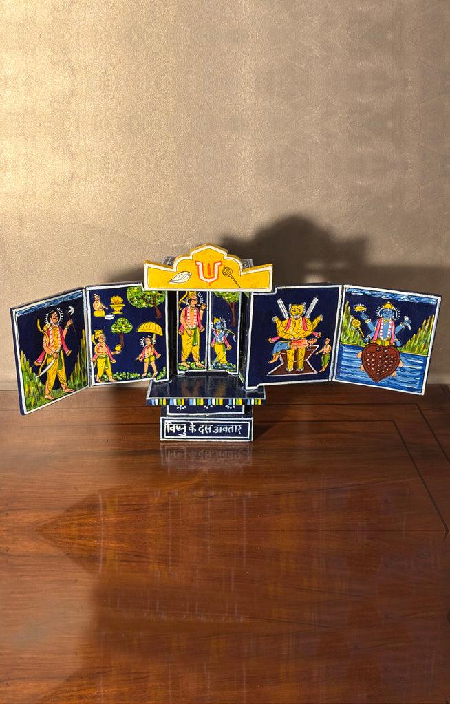 A Stunning Art piece of - Vishnu's 10 Avatar Handcrafted Story Telling Box