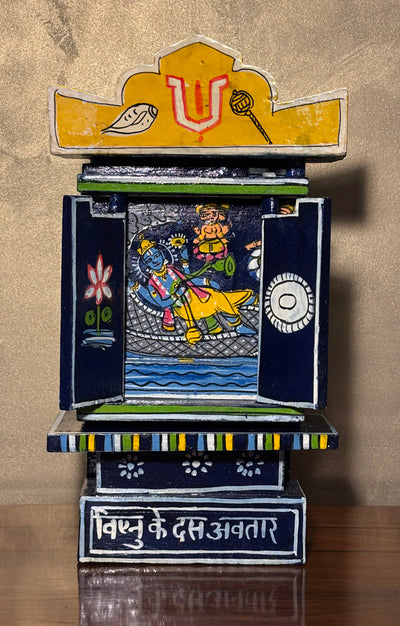A Stunning Art piece of - Vishnu's 10 Avatar Handcrafted Story Telling Box