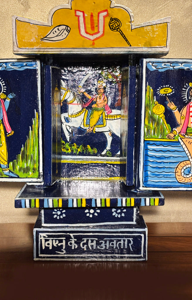 A Stunning Art piece of - Vishnu's 10 Avatar Handcrafted Story Telling Box