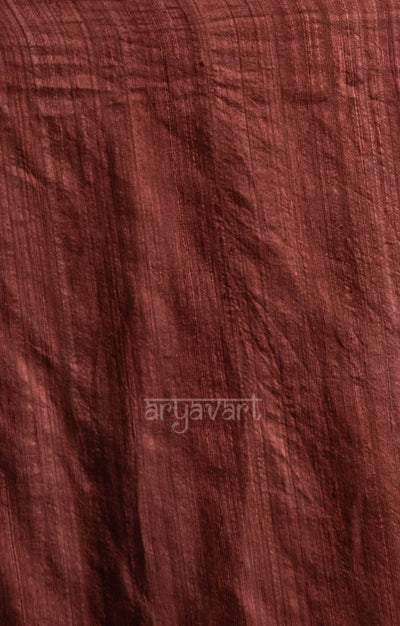 Cinnamon Brown Matka Silk Saree with Woven Jamdani Design