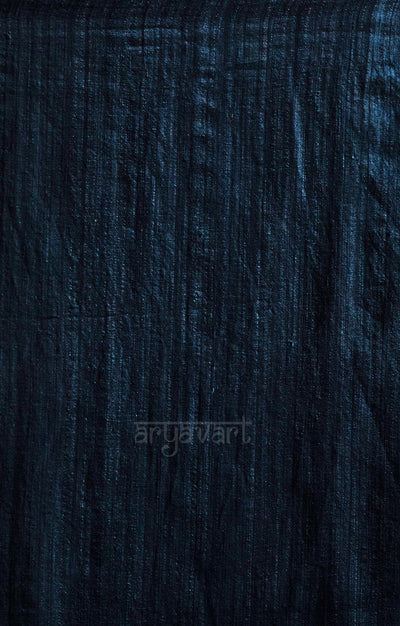 Midnight Blue Resham  Silk Saree With Stunning Woven In sequence along the Border