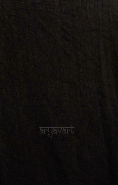 Black Matka Saree With Woven jamdani Design