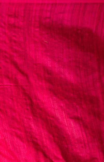 Fuchsia Pink  Matka Silk Saree With Woven In Shell Sequence