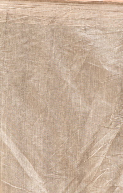 Ivory Chanderi Saree With Silver Buttas Along The Length of the Saree