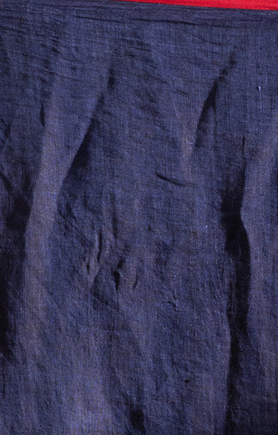 Hibiscus On a Royal Blue Linen Sraee