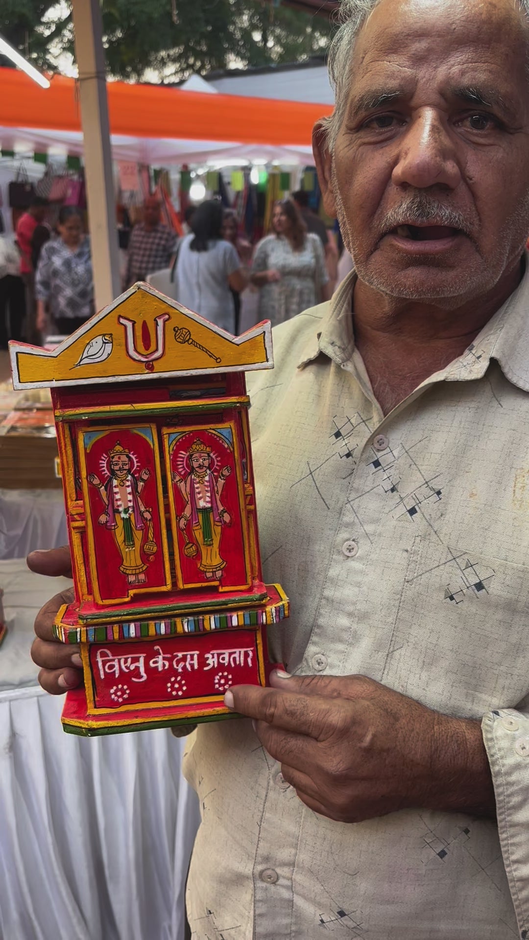 A Stunning Art piece of - Vishnu's 10 Avatar Handcrafted Story Telling Box