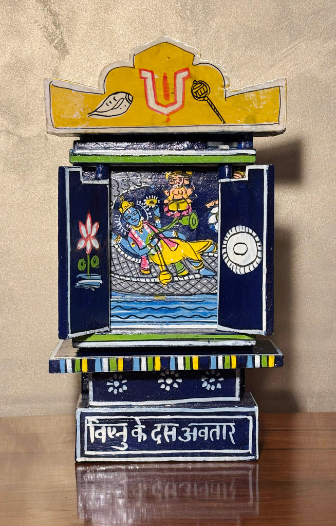 A Stunning Art piece of - Vishnu's 10 Avatar Handcrafted Story Telling Box