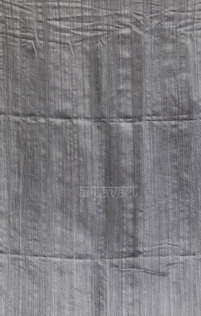 Steel Grey Matka Silk Saree with Woven Jamdani Design & woven in Sequence