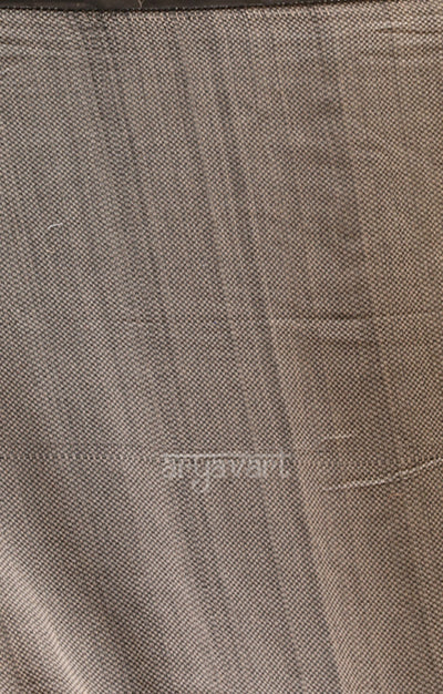 Plum Textured Cotton Saree With A Stunning Grey and Silver Pallu