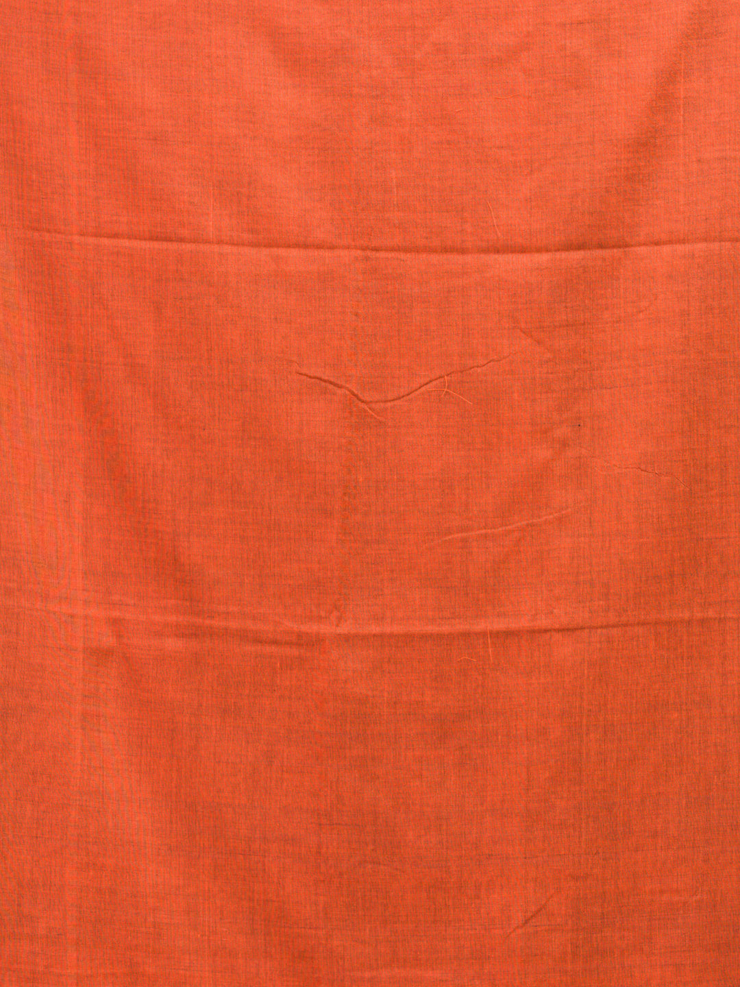 Striking Orange Cotton Saree