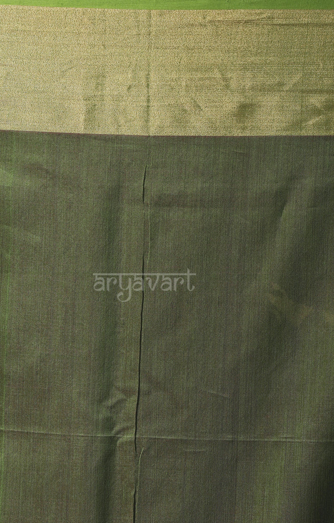 Fuchsia cotton silk Saree With Woven Geometric Buttas and Zari Border