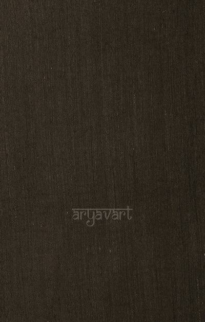 Black Silk Cotton Saree With Mukesh in the pallu